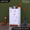 Komoda Happy K02 - víla s motýlkami (Barva bílá)