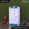 Komoda Happy K02 - víla s motýlkami (Barva bílá)
