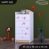 Komoda Happy K02 - víla s motýlkami (Barva bílá)