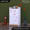 Komoda Happy K02 - víla s motýlkami (Barva bílá)