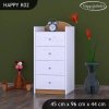 Komoda Happy K02 - víla se srdcem (Barva bílá)