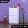 Komoda Happy K02 - víla se srdcem (Barva bílá)