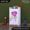 Komoda Happy K02 - pejsek a srdce (Barva bílá)