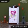 Komoda Happy K02 - pejsek a srdce (Barva bílá)