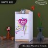 Komoda Happy K02 - pejsek a srdce (Barva bílá)