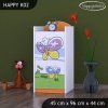 Komoda Happy K02 - motýl s květinou (Barva bílá)