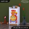 Komoda Happy K02 - lokomotiva (Barva bílá)