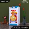 Komoda Happy K02 - lokomotiva (Barva bílá)