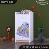 Komoda Happy K02 - medvídek v autě (Barva bílá)