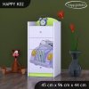 Komoda Happy K02 - medvídek v autě (Barva bílá)
