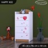 Komoda Happy K02 - medvídek s balónky (Barva bílá)