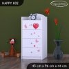 Komoda Happy K02 - medvídek s balónky (Barva bílá)