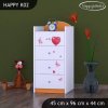 Komoda Happy K02 - medvídek s balónky (Barva bílá)