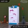 Komoda Happy K02 - medvídek s mašlí (Barva bílá)