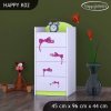 Komoda Happy K02 - medvídek s mašlí (Barva bílá)