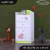 Komoda Happy K02 - medvídek se srdcem (Barva bílá)