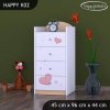 Komoda Happy K02 - medvídek se srdcem (Barva bílá)