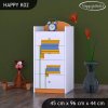 Komoda Happy K02 - medvídek v červeném autě (Barva bílá)