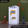 Komoda Happy K02 - medvídek v červeném autě (Barva bílá)