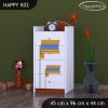 Komoda Happy K02 - medvídek v červeném autě (Barva bílá)