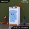 Komoda Happy K02 - modrý slon (Barva bílá)