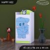 Komoda Happy K02 - modrý slon (Barva bílá)