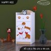 Komoda Happy K02 - pejsek a kočička (Barva bílá)