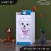 Komoda Happy K02 - pejsek s mašlí (Barva bílá)
