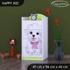 Komoda Happy K02 - pejsek s mašlí (Barva bílá)
