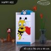 Komoda Happy K02 - včelka se srdcem (Barva bílá)