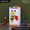Komoda Happy K02 - včelka se srdcem (Barva bílá)
