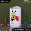 Komoda Happy K02 - včelka se srdcem (Barva bílá)