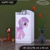 Komoda Happy K02 - růžový pony (Barva bílá)