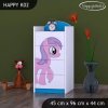 Komoda Happy K02 - růžový pony (Barva bílá)