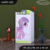 Komoda Happy K02 - růžový pony (Barva bílá)