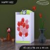 Komoda Happy K02 - růžové auto s balónky (Barva bílá)
