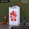 Komoda Happy K02 - růžové auto s balónky (Barva bílá)