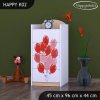 Komoda Happy K02 - růžové auto s balónky (Barva bílá)