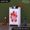 Komoda Happy K02 - růžové auto s balónky (Barva bílá)
