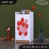 Komoda Happy K02 - růžové auto s balónky (Barva bílá)