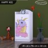Komoda Happy K02 - růžový dráček (Barva bílá)