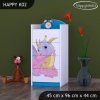 Komoda Happy K02 - růžový dráček (Barva bílá)