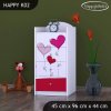 Komoda Happy K02 -srdíčka (Barva bílá)
