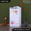 Komoda Happy K02 - srdce z květů (Barva bílá)