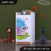 Komoda Happy K02 - slimák (Barva bílá)