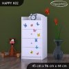 Komoda Happy K02 - sloník (Barva bílá)