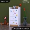 Komoda Happy K02 - sloník (Barva bílá)