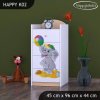 Komoda Happy K02 - slon s balónkem (Barva bílá)