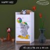 Komoda Happy K02 - slon s balónkem (Barva bílá)