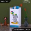 Komoda Happy K02 - slon s balónkem (Barva bílá)